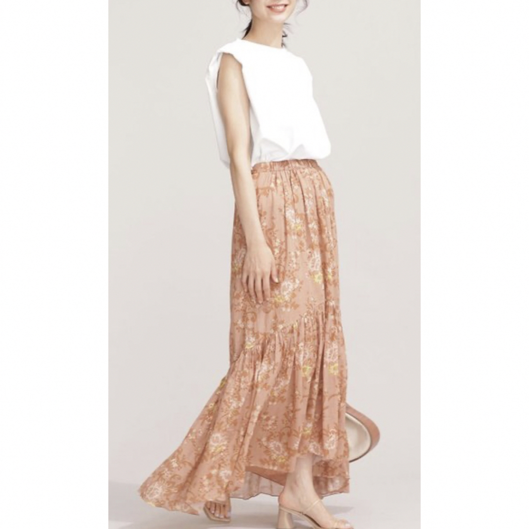 MES DEMOISELLES(メドモワゼル)のMES DEMOISELLES❤️ティアードスカート❤️花柄 レディースのスカート(ロングスカート)の商品写真