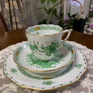 Herend - ☆お値下げ☆ヘレンド インドの華 コーヒーカップ トリオの
