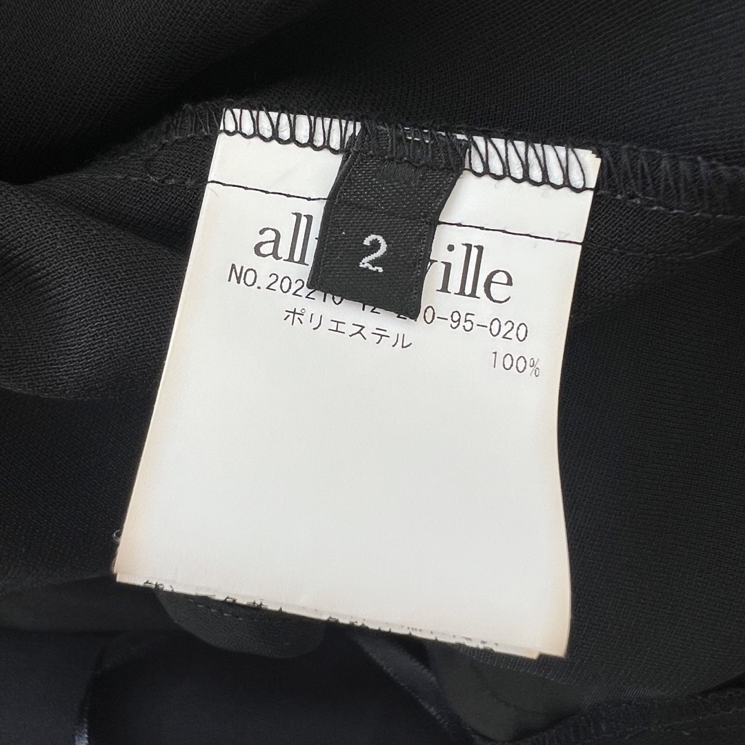 allureville(アルアバイル)のallureville レイヤースリーブオールインワン 黒 レディースのパンツ(オールインワン)の商品写真