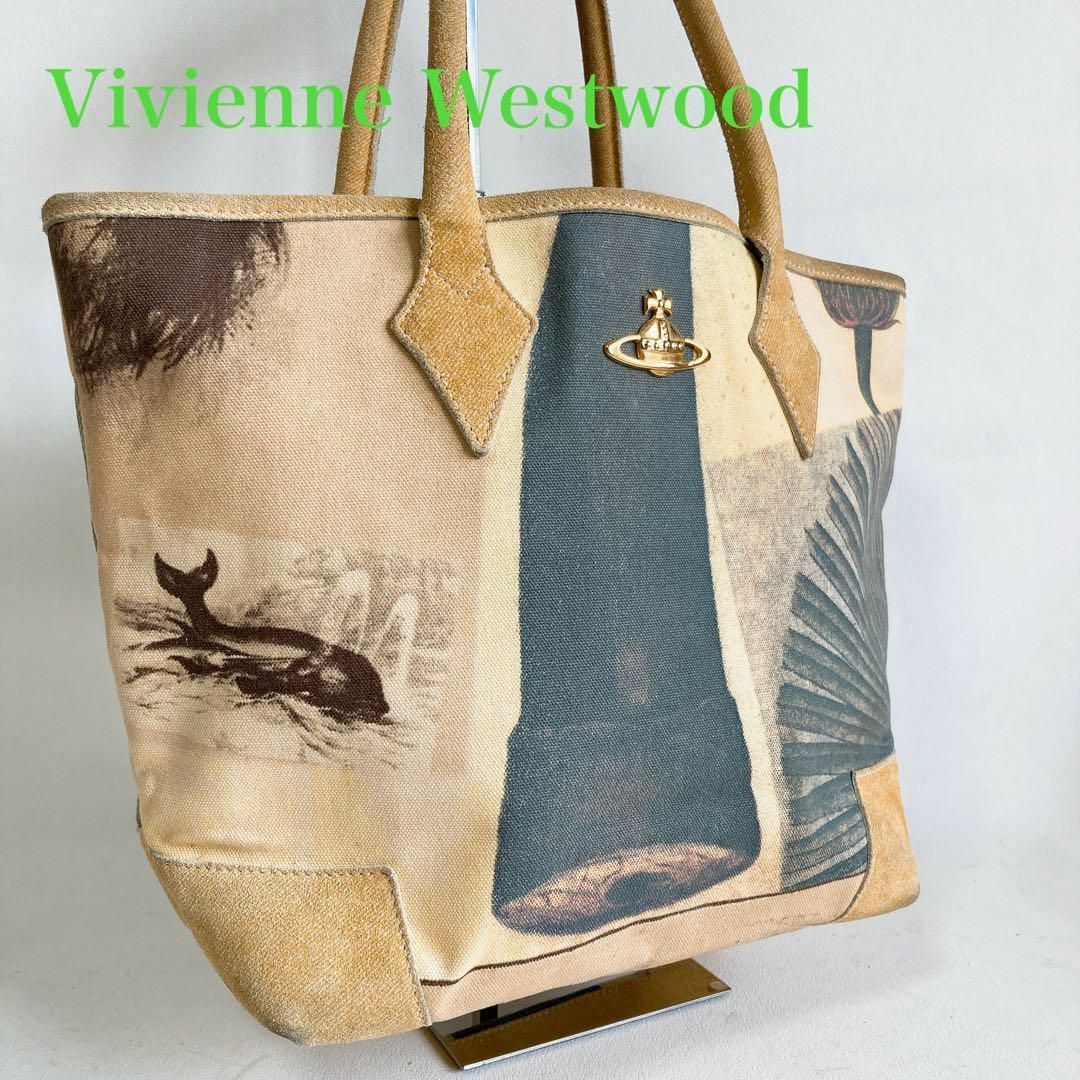 Vivienne West Wood オーブ 総柄トートバッグ - トートバッグ