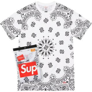 シュプリーム(Supreme)のSupreme / Hanes Bandana Tagless TEES (Ｌ)(Tシャツ/カットソー(半袖/袖なし))