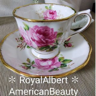 ロイヤルアルバート(ROYAL ALBERT)の英国ロイヤルアルバート✽アメリカンビューティー✼カップ＆ソーサー(食器)