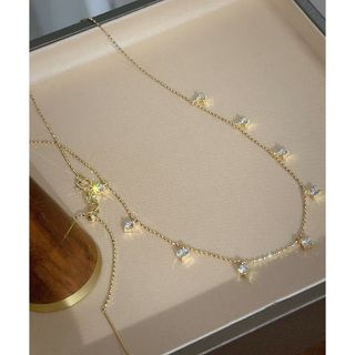 天然ダイヤモンドネックレス0.7ct　k18(ネックレス)