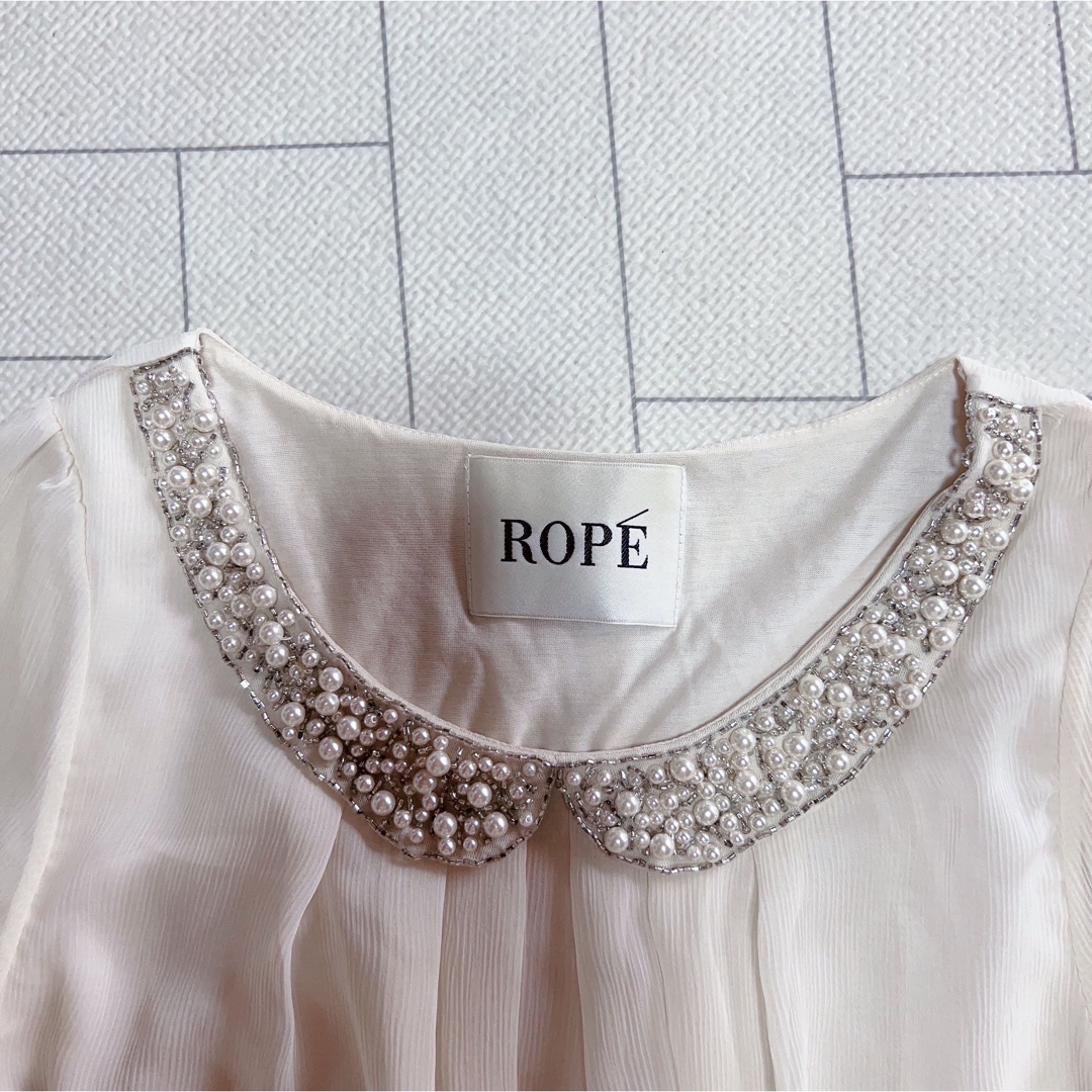 ROPE’(ロペ)のROPE ロペ レディース ブラウス 7分袖 オフホワイトM レディースのトップス(シャツ/ブラウス(長袖/七分))の商品写真