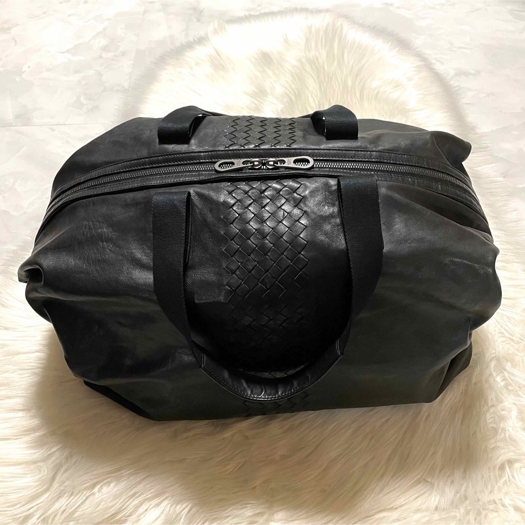 【新品】BOTTEGA VENETA　イントレチャート　ボストンバッグ　黒