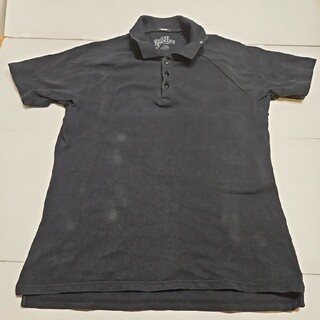 デンハム(DENHAM)のDENHAM POLO SHIRT 半袖ポロシャツ ブラック Sサイズ(ポロシャツ)