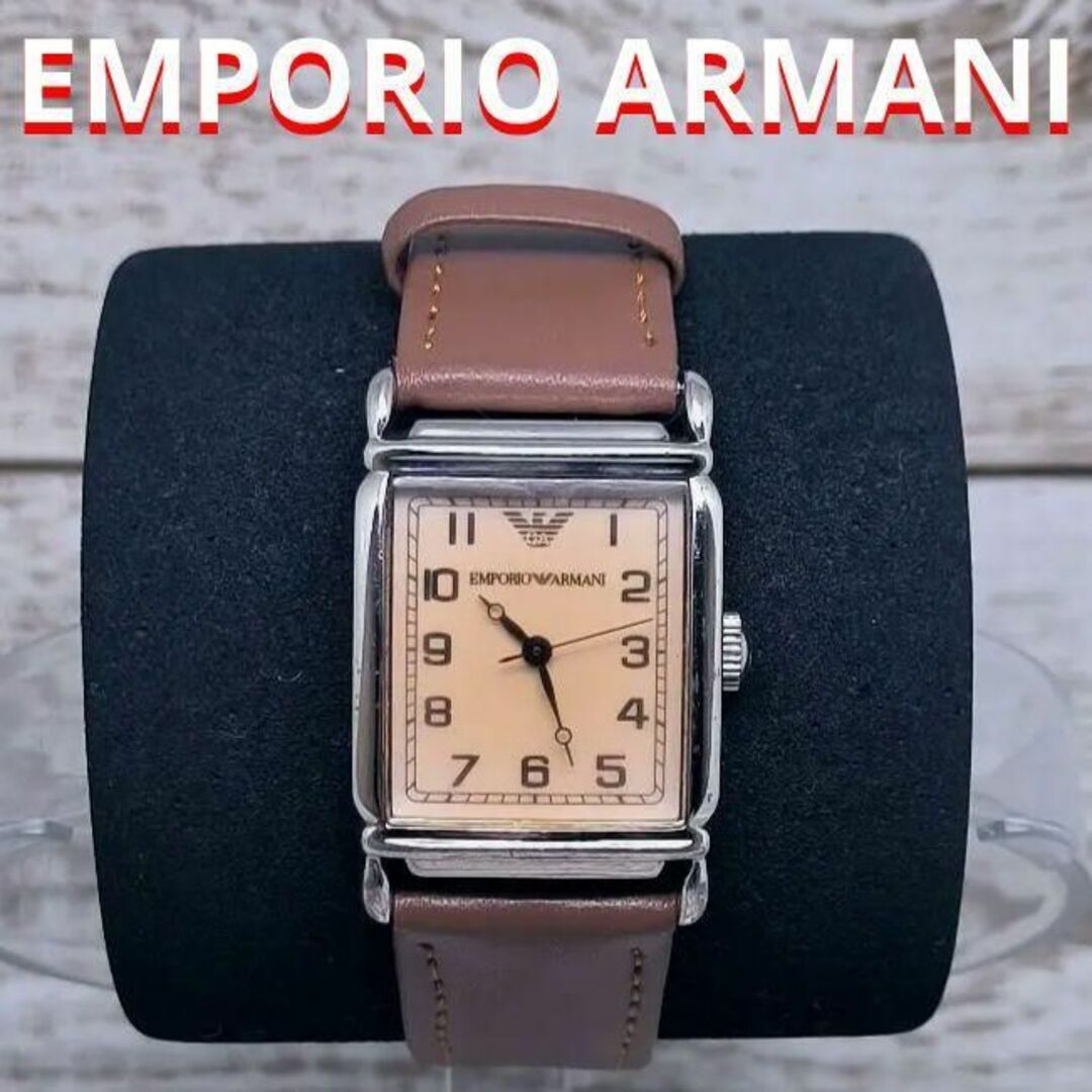 Emporio Armani - 動作品 エンポリオアルマー二 腕時計 ブラウン