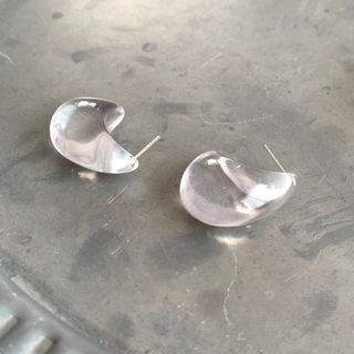 アクリル　クリアドロップピアス(ピアス)