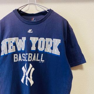 マジェスティック(Majestic)の一点物　MAJESTIC New York Yankees デカロゴ　Tシャツ(Tシャツ/カットソー(半袖/袖なし))