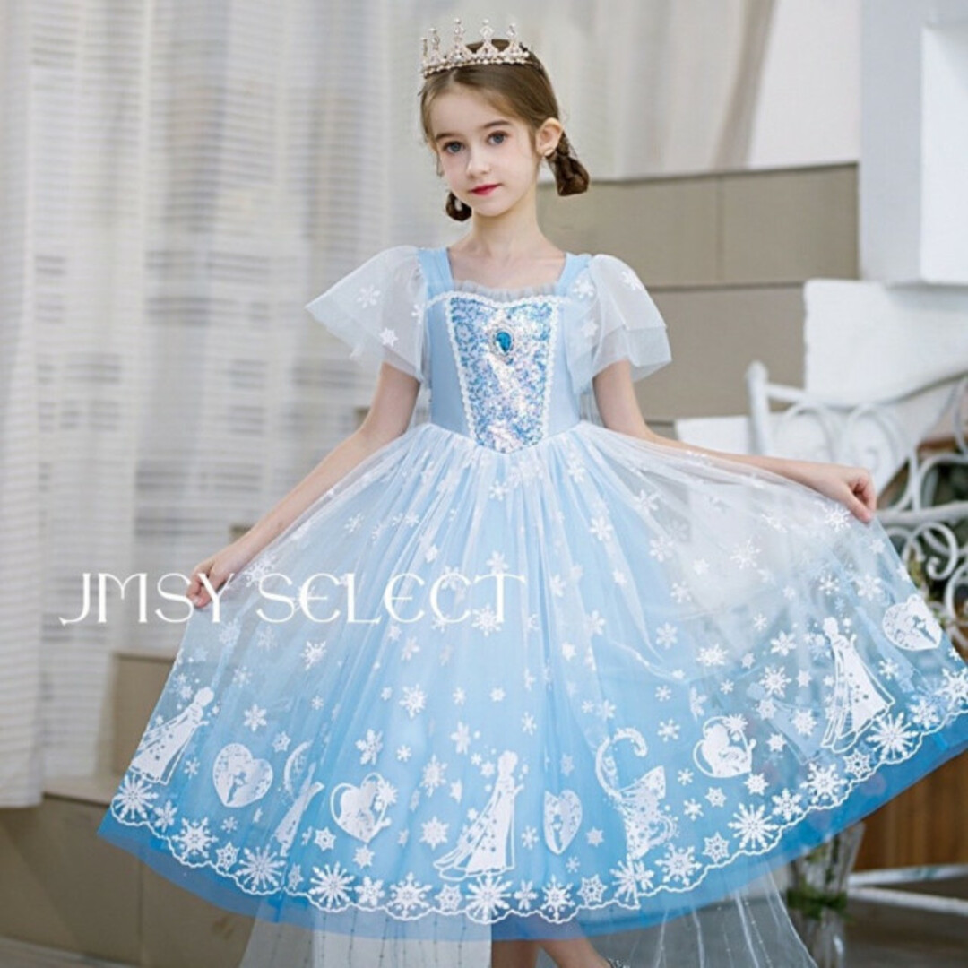 Disney SALE☆120cm☆半袖エルサドレス アナ雪ドレス アナ雪 プリンセスドレスの通販 by Princess Jmsy  プリンセスドレス専門店｜ディズニーならラクマ