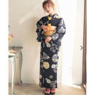 Dita 浴衣 5点セット 藍紺地に和調古典の通販 by みん's shop|ラクマ