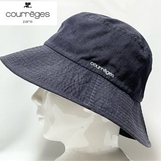 クレージュ(Courreges)の【超美品】人気急騰TikTokでも話題クレージュ日本製ロゴ刺繍ワイドブリムハット(ハット)