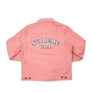 シュプリーム(Supreme)の激レア！　supreme denim trucker jacket pink(Gジャン/デニムジャケット)