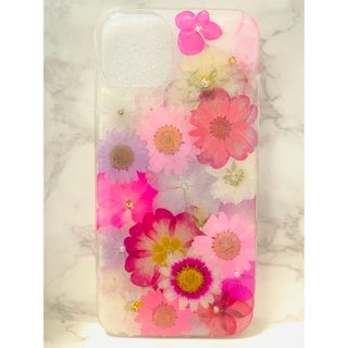 全機種対応 iPhoneケース 押し花ケース 押し花 ケース 花 Android(スマホケース)