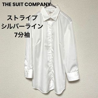 スーツカンパニー(THE SUIT COMPANY)のq247 THE SUIT COMPANY ブラウス ワイシャツ 艶感ストライプ(シャツ/ブラウス(長袖/七分))