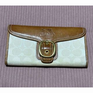 コーチ(COACH)のcoach  三折り　長財布　本革(財布)