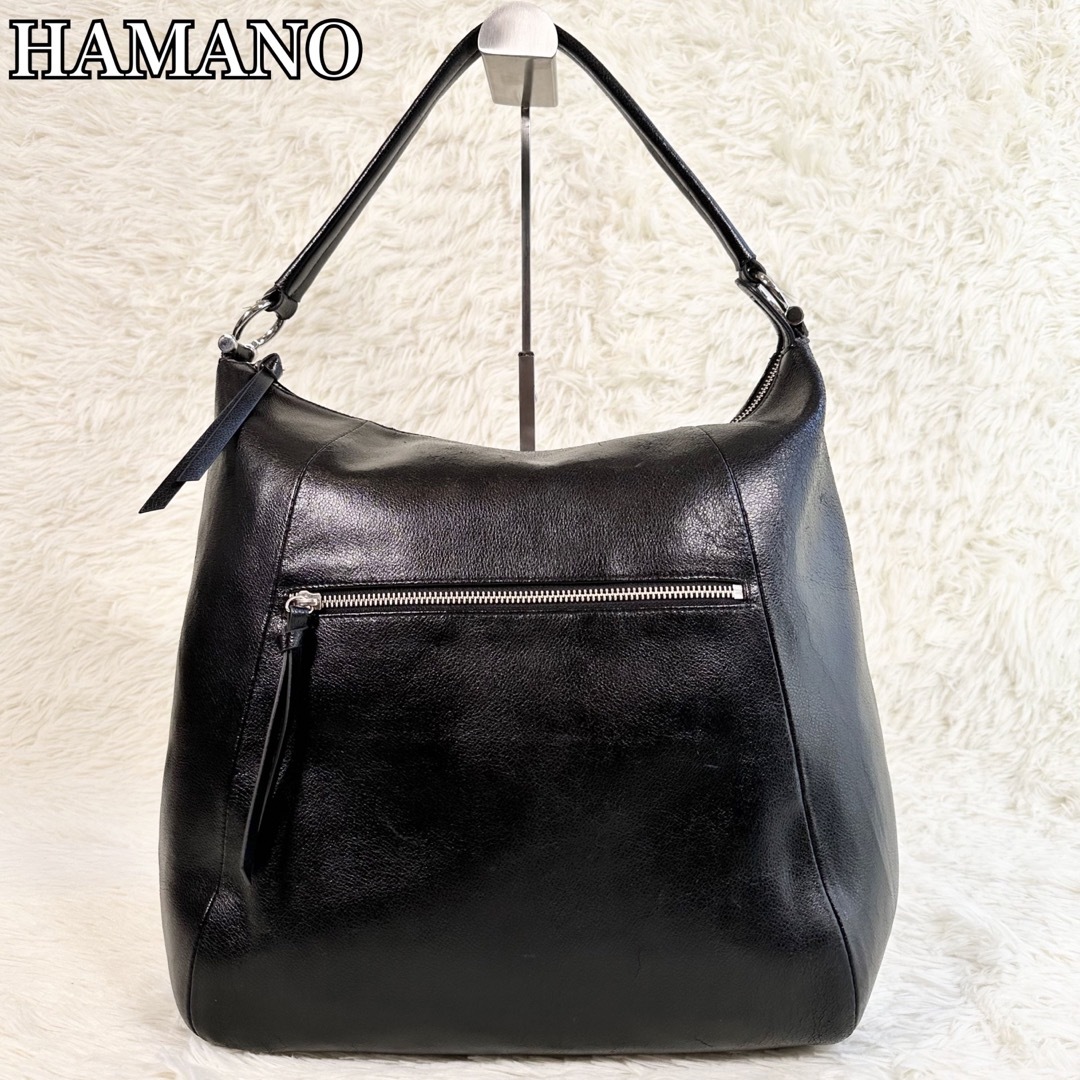 【超美品】HAMANO 濱野皮革工藝 皇室御用達 ブラック レザー トートバッグ