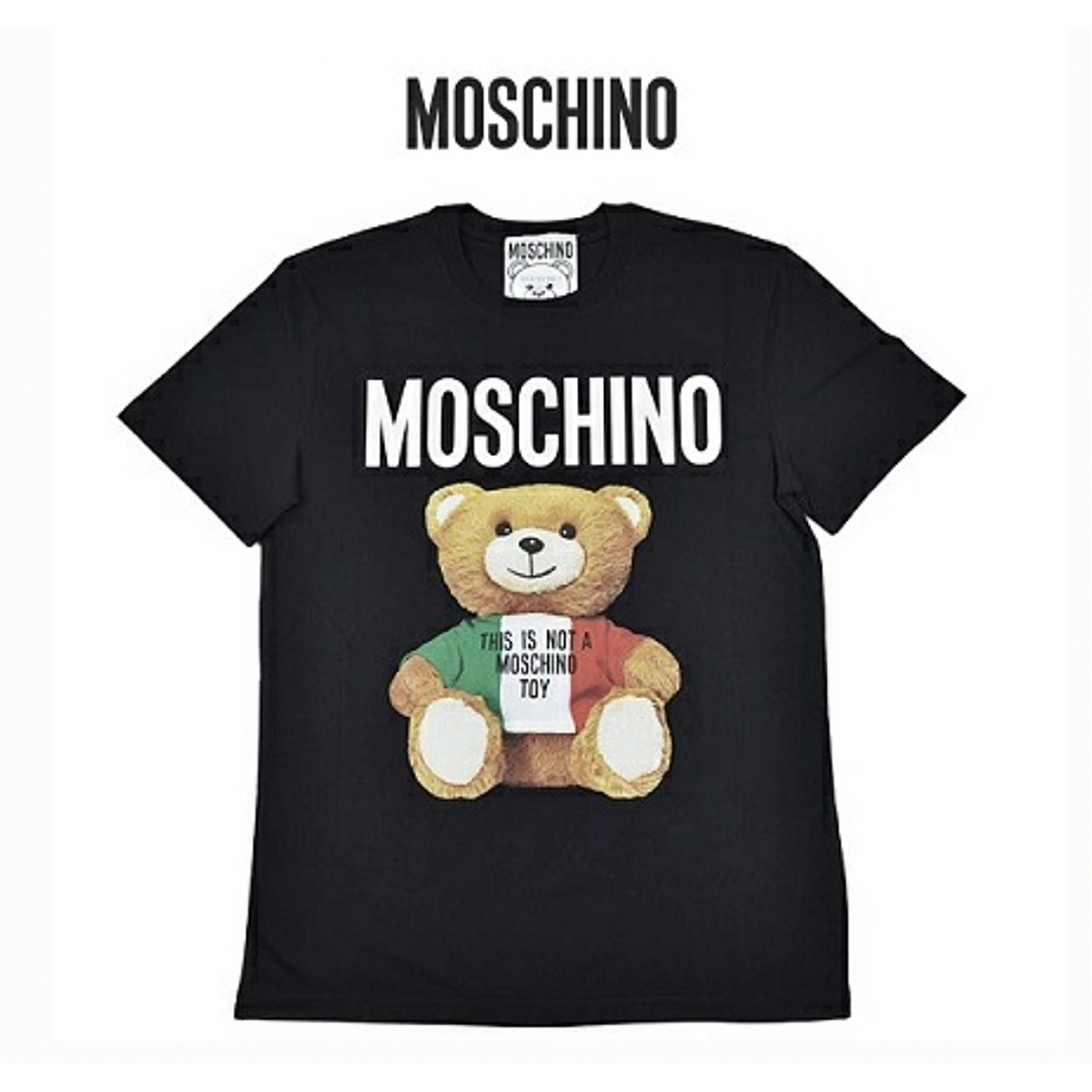 MOSCHINO(モスキーノ)の新品未使用 モスキーノ MOSCHINO 半袖Tee size48 Black メンズのトップス(Tシャツ/カットソー(半袖/袖なし))の商品写真