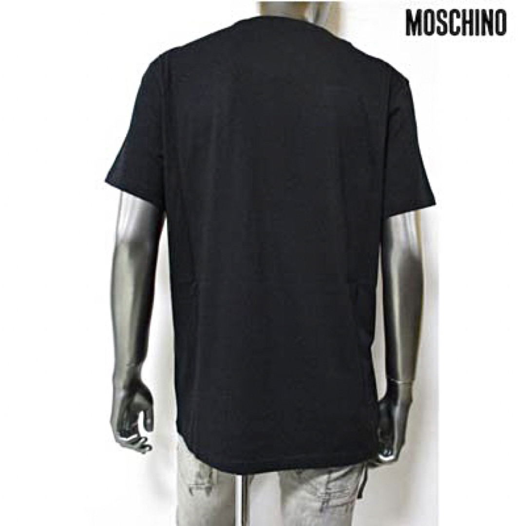 MOSCHINO(モスキーノ)の新品未使用 モスキーノ MOSCHINO 半袖Tee size48 Black メンズのトップス(Tシャツ/カットソー(半袖/袖なし))の商品写真