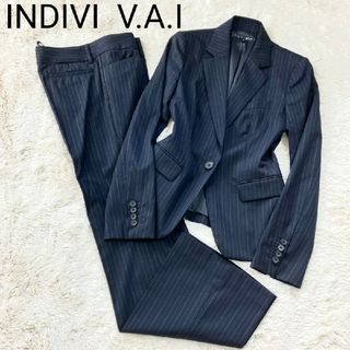 インディヴィ(INDIVI)の★INDIVI V.A.I★インディヴィ シルク混 パンツ スーツセットアップ(スーツ)