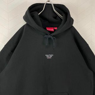 美品 23ss supreme パーカー スウェット フーディ スモールロゴ 黒