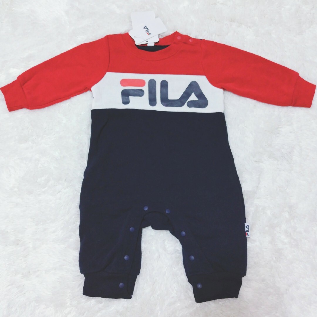 FILA(フィラ)の長袖 カバーオール ロンパース 80cm フィラ 新品 キッズ/ベビー/マタニティのベビー服(~85cm)(カバーオール)の商品写真