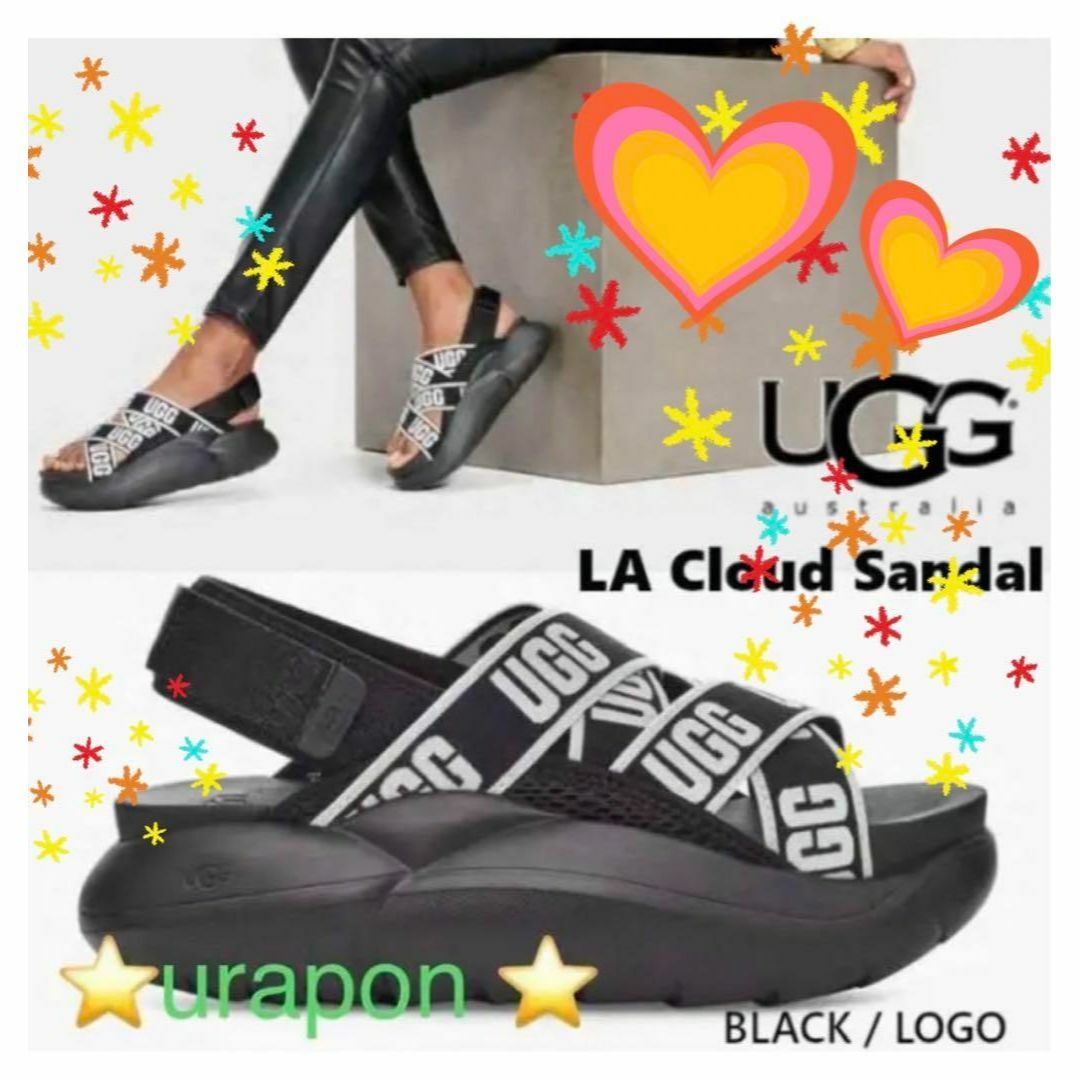 入荷困難✨激レア✨⑭超超美品✨24✨UGG✨LA CLOUD SANDAL✨厚底