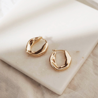 ドゥーズィエムクラス(DEUXIEME CLASSE)の【p15】chunky hoop pierce 18k gold-plated(ピアス)