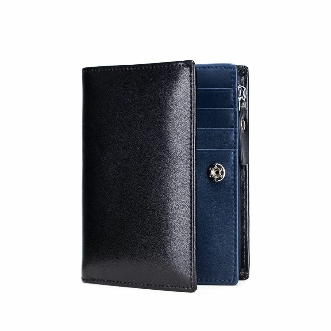 【色: ブルー】[YIBO85] 財布 二つ折り, メンズ本革財布 丁寧な作り