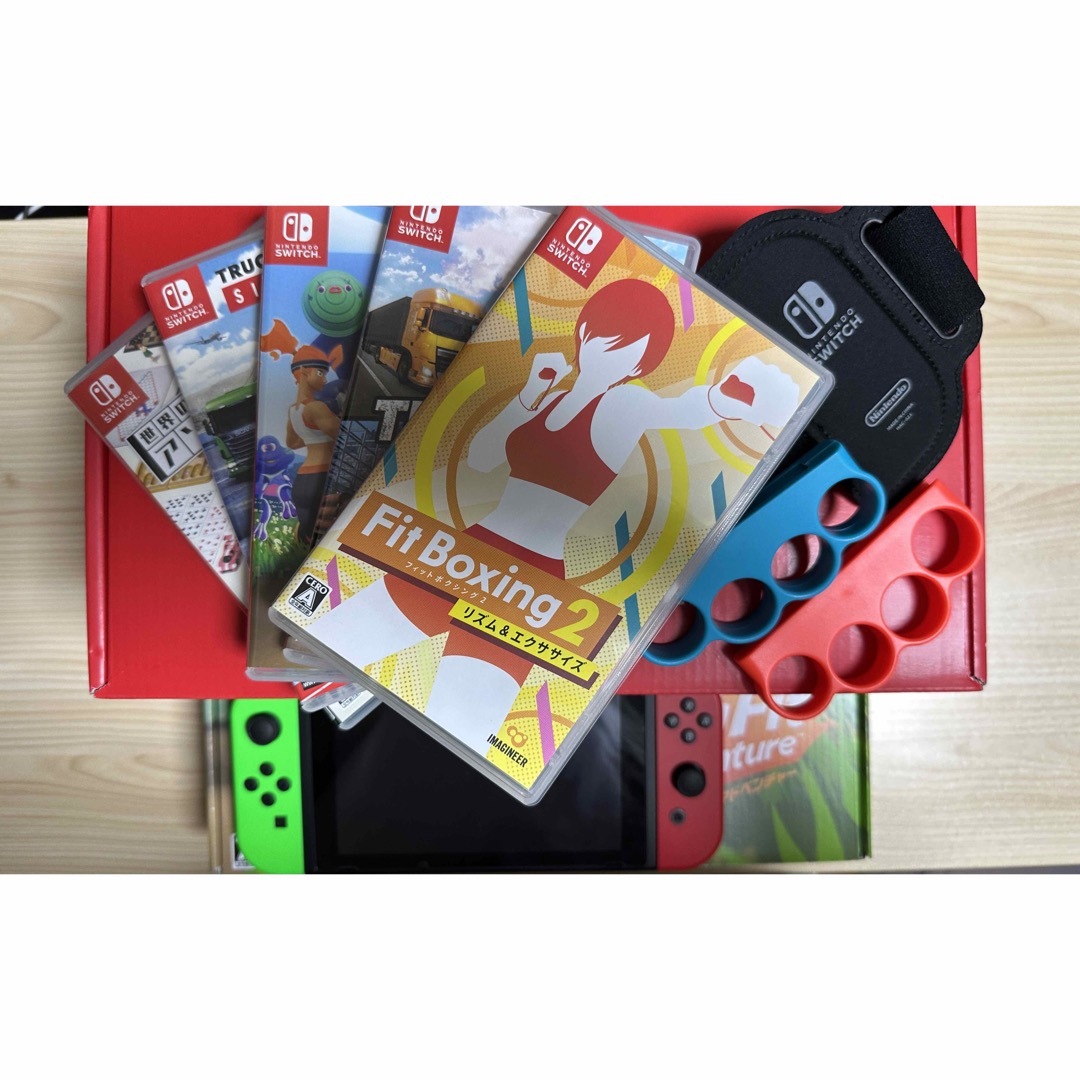 送料無料Switch本体 リングフィット本体とソフトその他ソフト5個　おまけ多数