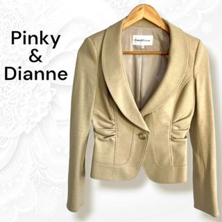 ピンキーアンドダイアン(Pinky&Dianne)の美品 Pinky&Dianne ウール テーラードジャケット ウエストタック(テーラードジャケット)