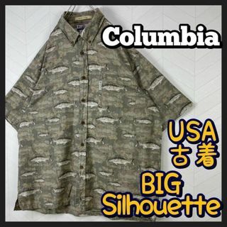 コロンビア(Columbia)のUSA古着 コロンビア シャツ バス柄 シーバス ビックサイズ 迷彩 カモフラ(シャツ)