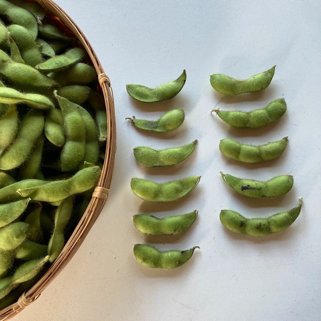 8/27-28★山形産枝豆　約800g  無農薬　朝採り野菜　ネコポス　常温発送 食品/飲料/酒の食品(野菜)の商品写真