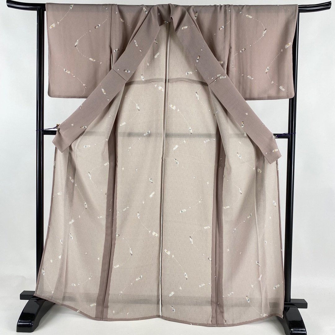 小紋 身丈170cm 裄丈65.5cm 化繊 美品 優品