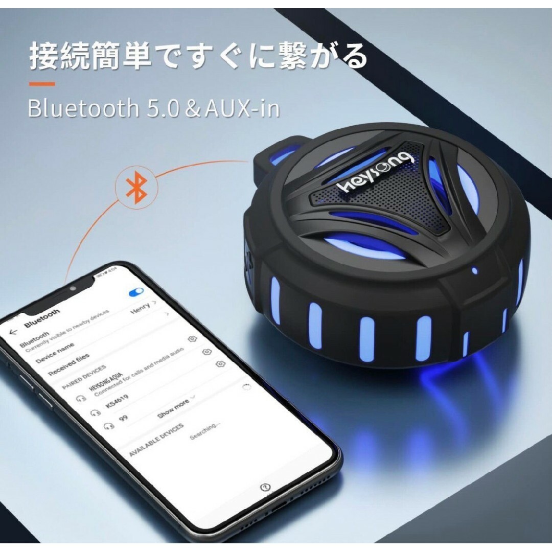 Bluetooth スピーカー コンパクト 防水 防塵 36時間 ワイヤレス 3