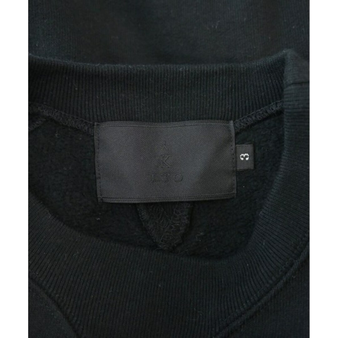 KITO ケイト スウェット 3(L位) 黒 【古着】【中古】 KITO ケイト スウェット 3(L位) 黒