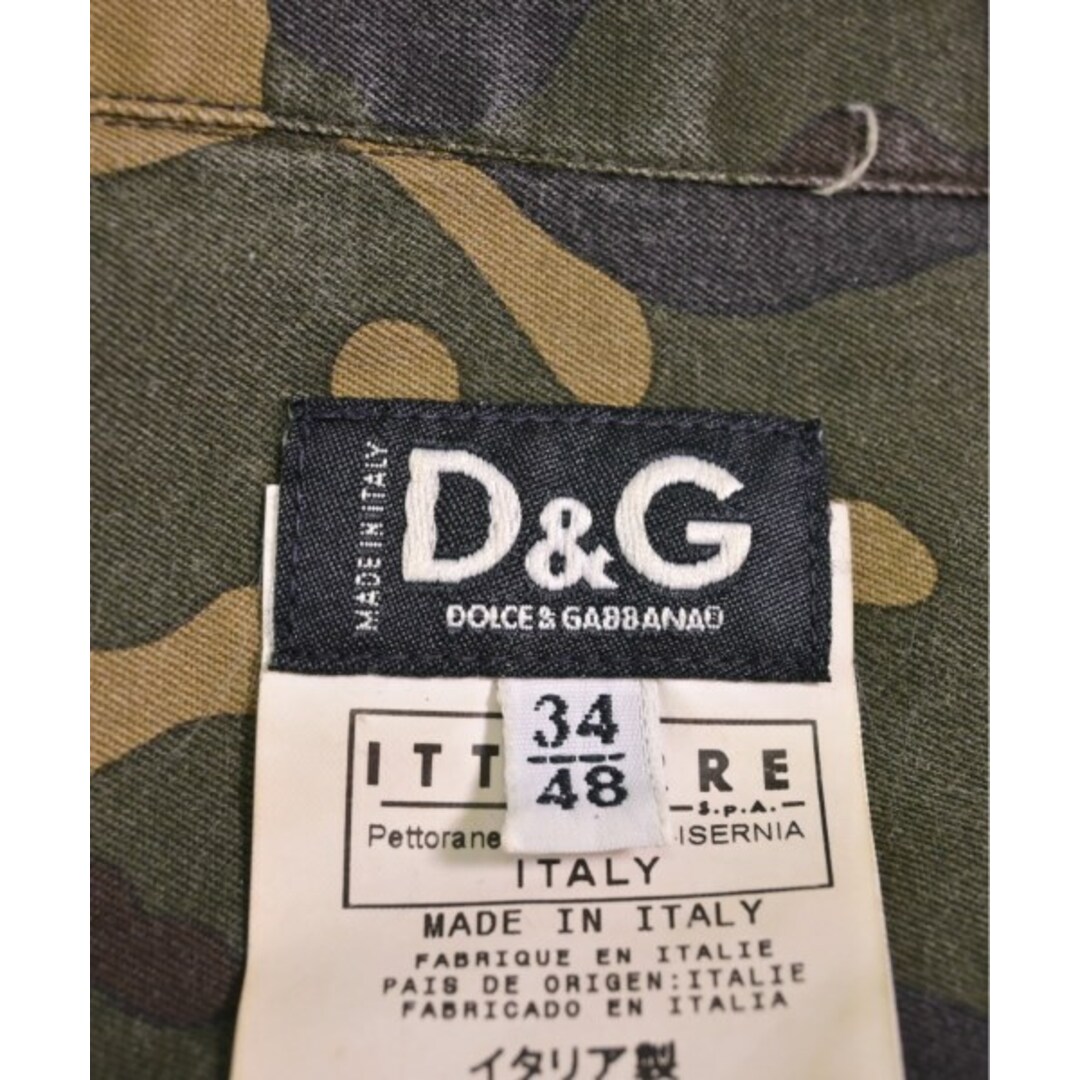 D&G(ディーアンドジー)のD&G ディー＆ジー カジュアルシャツ 48(L位) カーキx茶x黒等(迷彩) 【古着】【中古】 メンズのトップス(シャツ)の商品写真