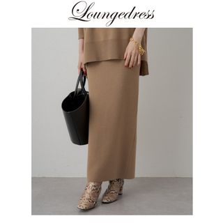 ラウンジドレス(Loungedress)のラウンジドレス　スウェットライクニットスカート(ロングスカート)