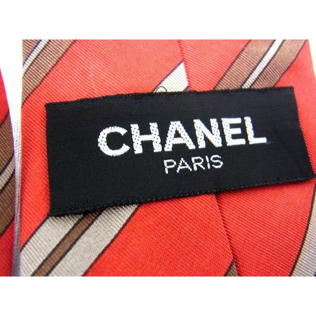 CHANEL(シャネル)の■新品■未使用■ CHANEL シャネル ココマーク シルク×コットン ネクタイ ビジネス 紳士 メンズ レッド系 CB0048  レディースのアクセサリー(その他)の商品写真