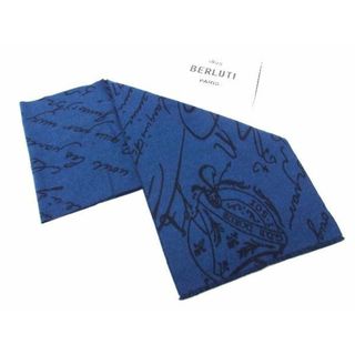 Berluti - Berluti ベルルッティ 千鳥格子 マフラー スカーフ ブルー