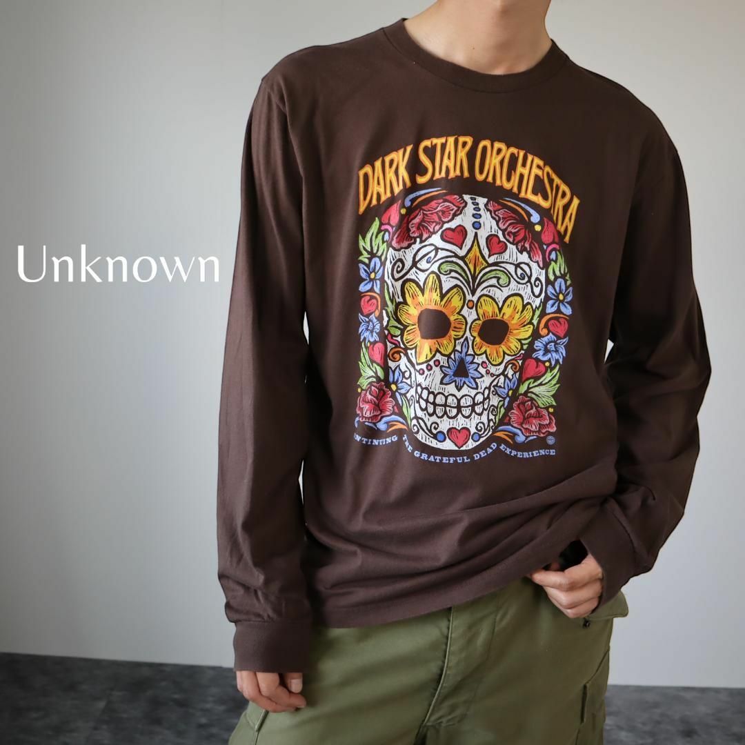 ART VINTAGE - 【Unknown】バンド 長袖 Tシャツ 髑髏 プリント ロンT