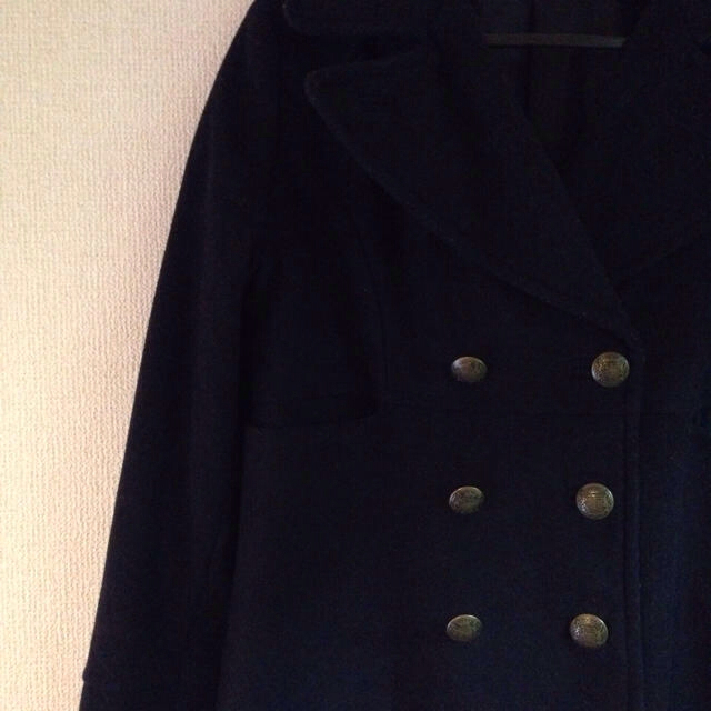 ZARA(ザラ)のzara ピーコート ネイビー紺S〜M レディースのジャケット/アウター(ピーコート)の商品写真