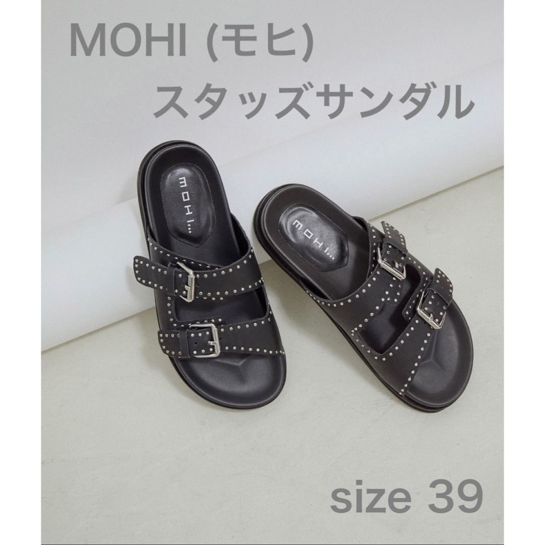 MOHI (モヒ) スタッズサンダル　ブラック　39
