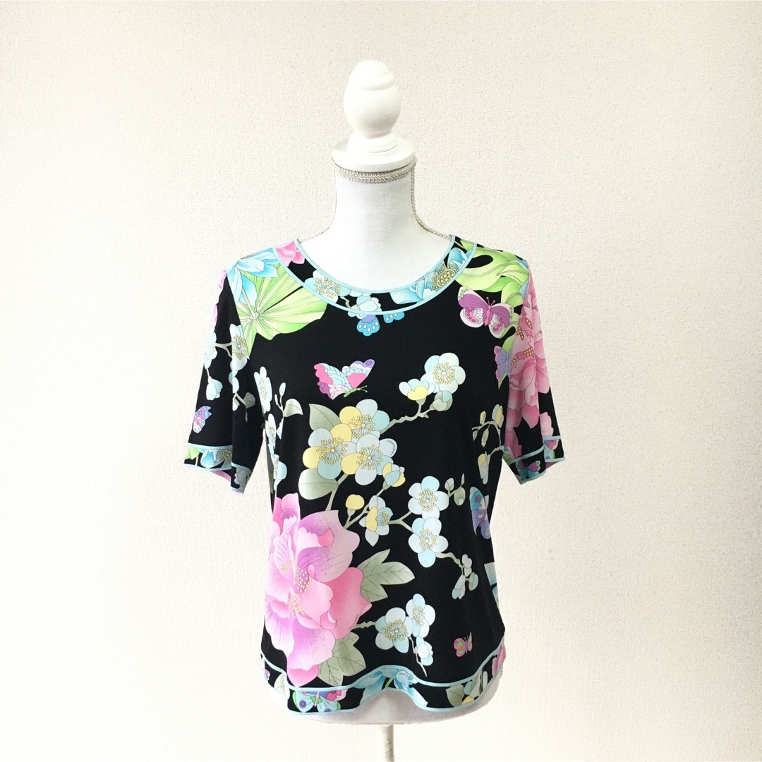 LEONARD - 美品 LEONARD レオナール カンカン 花柄 トップス