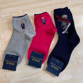 ポロラルフローレン(POLO RALPH LAUREN)の新品　ポロベア　靴下　3足(ソックス)