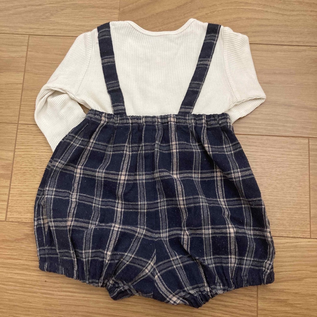 Branshes(ブランシェス)のチェックロンパース　80 キッズ/ベビー/マタニティのベビー服(~85cm)(ロンパース)の商品写真