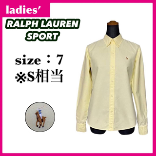 ラルフローレン(Ralph Lauren)のラルフローレンスポーツ 長袖シャツ サイズ7 S相当 イエロー ワンポイントロゴ(シャツ/ブラウス(長袖/七分))