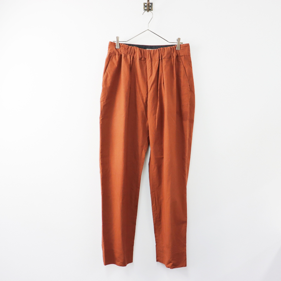 マーガレットハウエル MARGARET HOWELL 2022SS PLAIN COTTON SILK プレーンコットンシルクギャザーパンツ  3/テラコッタ【2400013484091】