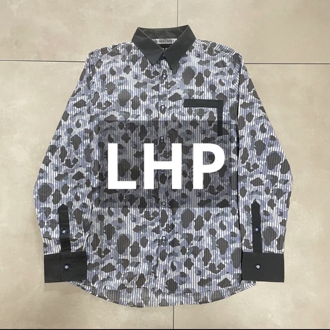LHP(エルエイチピー)のブランド古着  L.H.P ストライプカモフラージュシャツ メンズのトップス(シャツ)の商品写真