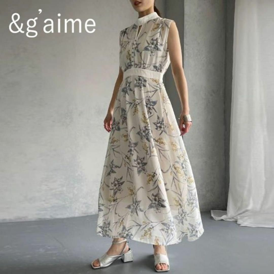 新品☆&g'aime 花柄ノースリーブワンピース 0821の通販 by ARARe☆'s